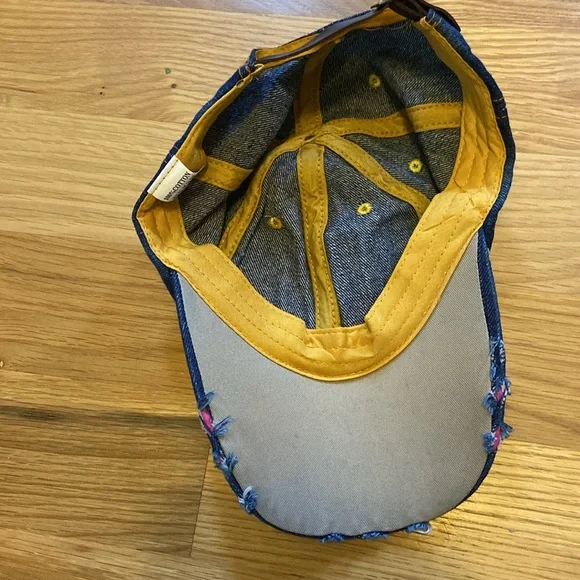 Diva denim distressed bling baseball cap - Picture 2 of 3